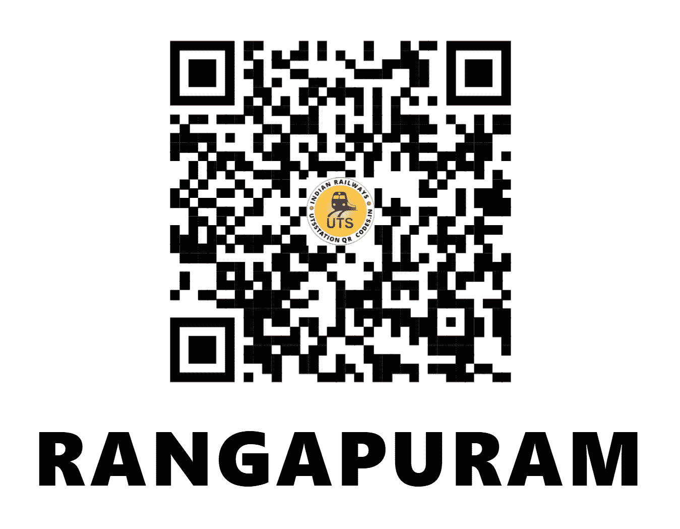UTS QR Code for RANGAPURAM - RGM - SC (ANDHRA PRADESH)